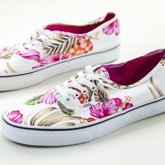 vans hawaiian floral shoes